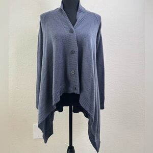 Sea Cashmere Women’s 100% Cashmere Button Front Cardigan Sweater S Asymmetrical‎